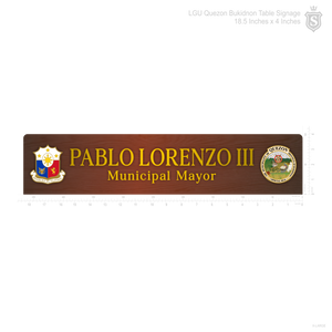 LGU Quezon Bukidnon Table Signage