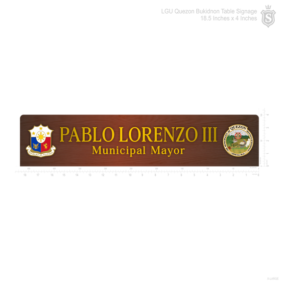 LGU Quezon Bukidnon Table Signage