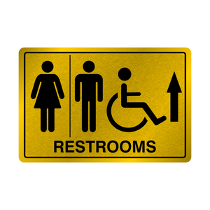 Restroom Directional Signage 9" x 6"