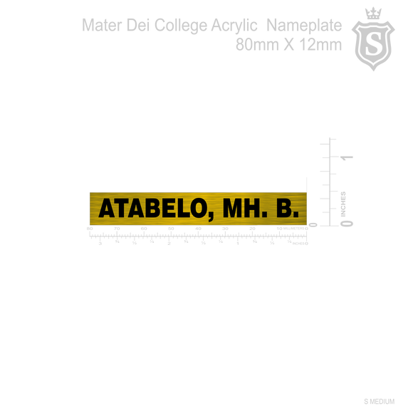 Mater Dei College of Criminology Nameplate