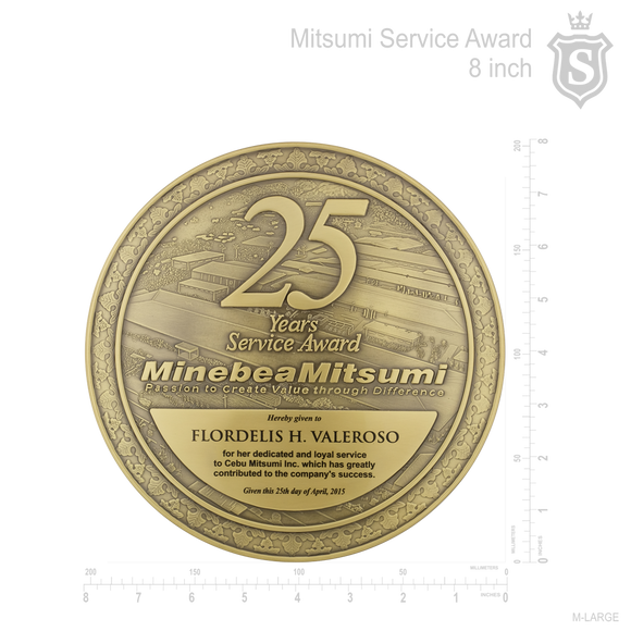 Mitsumi 25 Years Service Award Plaque