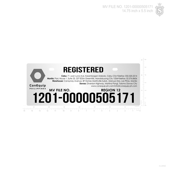 Conequip Car Plate