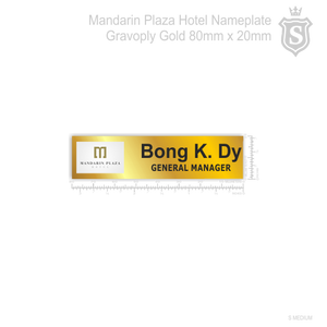 Mandarin Plaza Hotel Nameplate