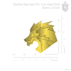 Mantisa-Lion Head Pin