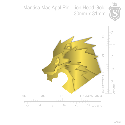 Mantisa-Lion Head Pin