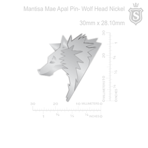 Mantisa-Wolf Head pin