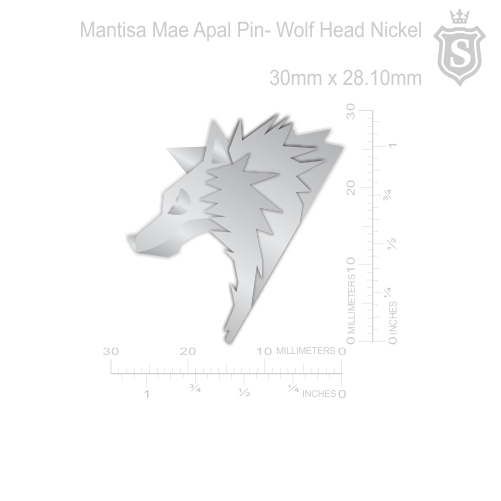 Mantisa-Wolf Head pin