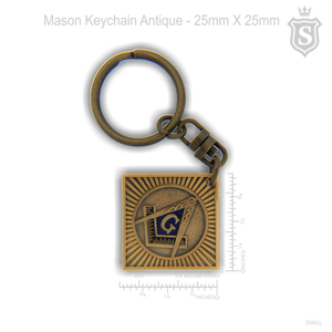 Mason Keychain - Antique 25mm
