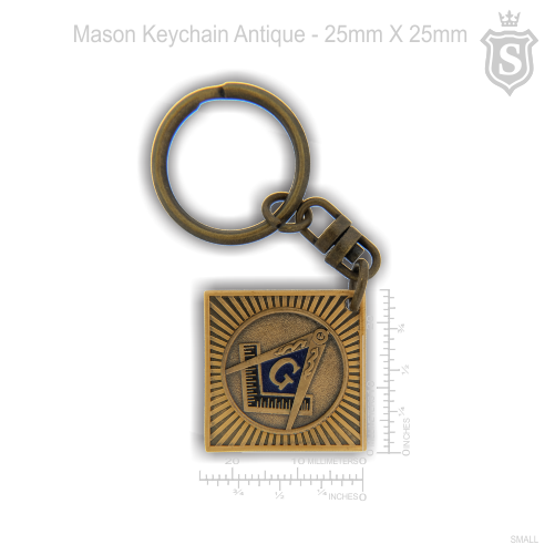 Mason Keychain - Antique 25mm