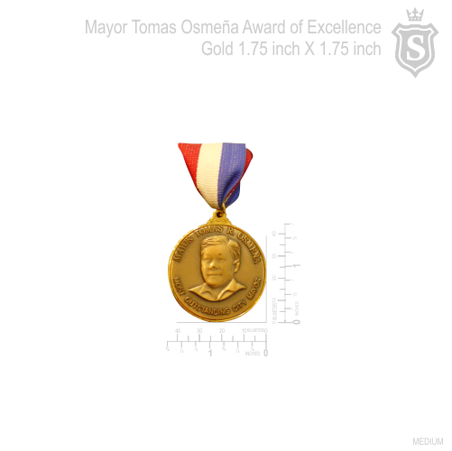 Mayor Tomas Osmeña Award of Excellence Gold 1.75 inch