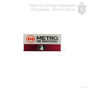 Metro De Santiago Changeable Nameplate