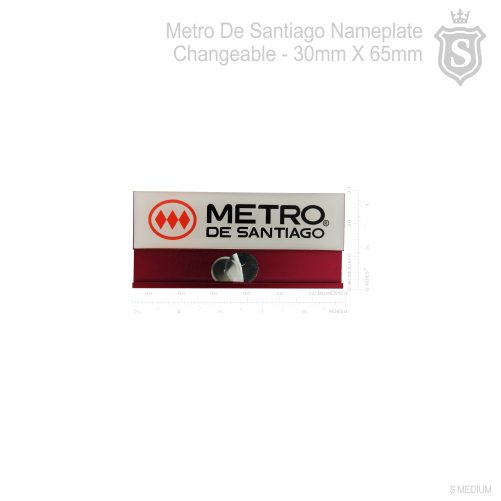 Metro De Santiago Changeable Nameplate