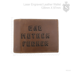 Personalized Lazer Print on Leather Wallet