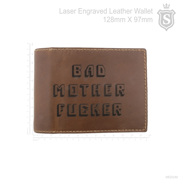 Personalized Lazer Print on Leather Wallet
