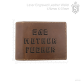 Personalized Lazer Print on Leather Wallet