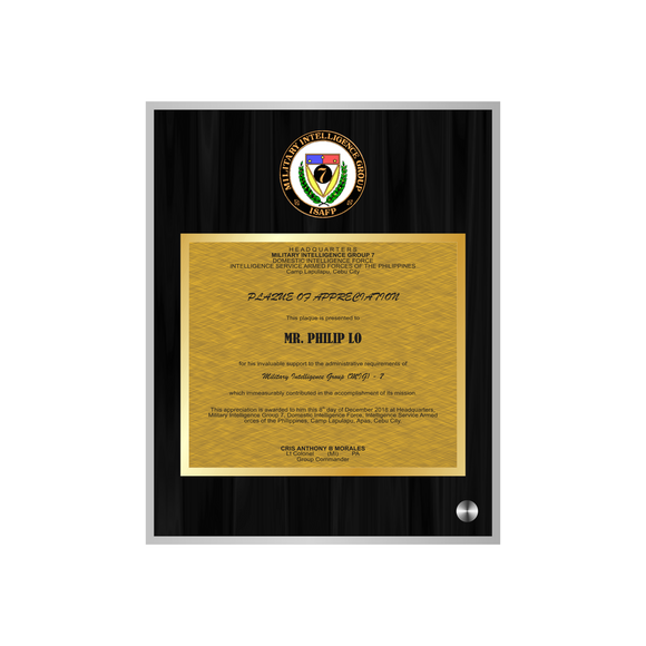 Military Intelligence Group 7 Acrylic Plaque