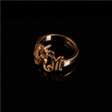 Monogram Ring Gold 18mm
