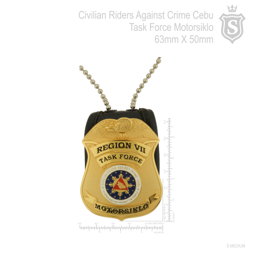 Civilian Riders Against Crime Cebu Task Force Motorsiklo Badge