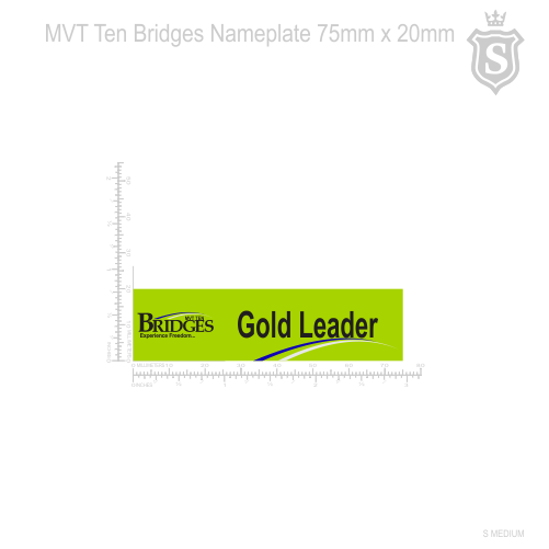MVT Ten Bridges Nameplate - Gold Leader