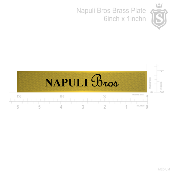 Napuli Bros. Brass Plate