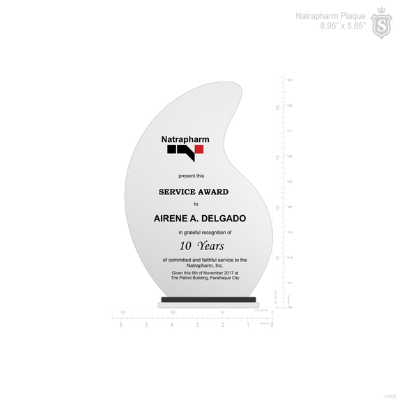 Natrapharm Acrylic Plaque