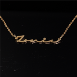 Cut Out Name Pendant  Gold