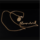 Cut Out Name Pendant  Gold