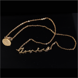 Cut Out Name Pendant  Gold