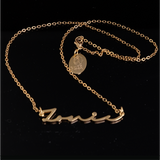 Cut Out Name Pendant  Gold