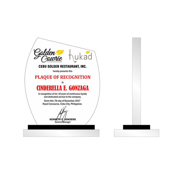 Service Award Plaque