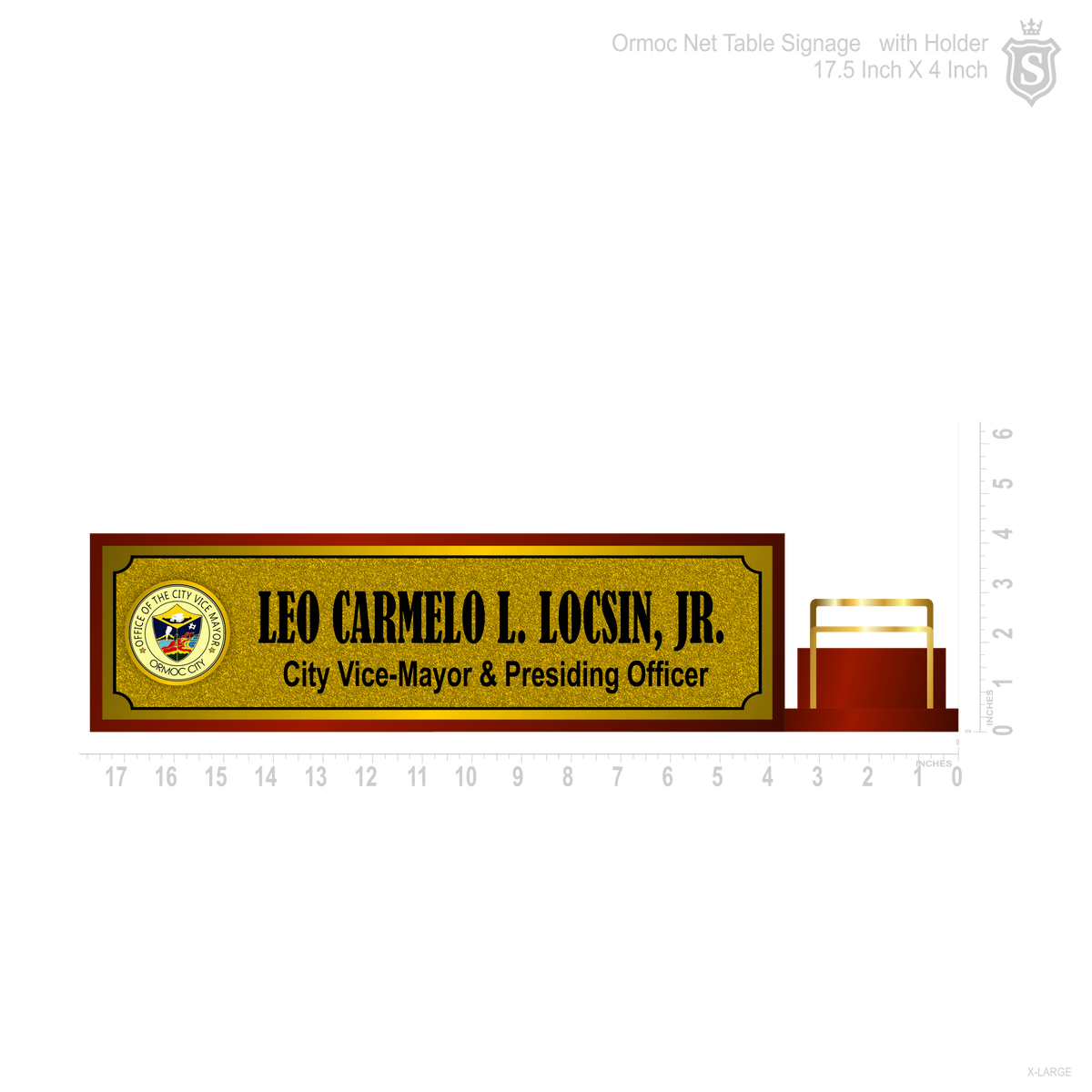 Ormoc City Vice Mayor Table Signage – Suarez Arts