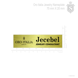 Oro Italia Nameplate