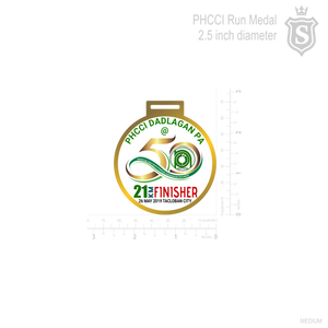 PHCCI RUN MEDAL 2.5 inch dia