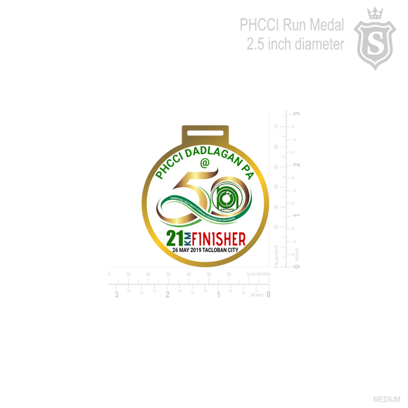 PHCCI RUN MEDAL 2.5 inch dia