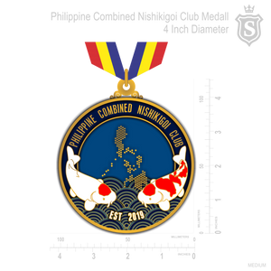 Philippine Combined Nishikigoi Club Medal 4" dia
