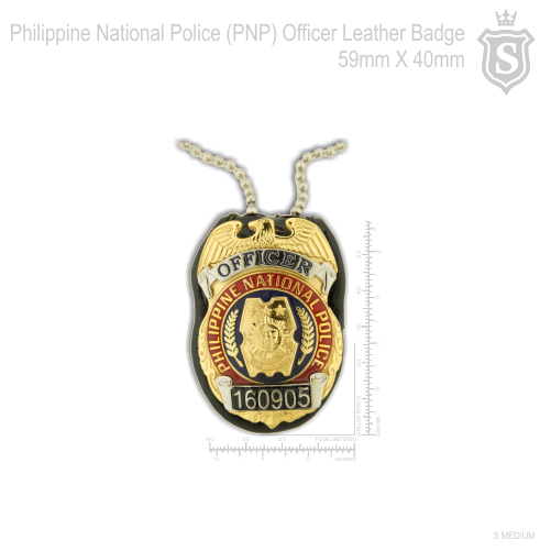 Philippine National Police (PNP) Officer Leather Neck Badge - PNP