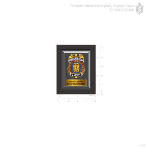 Philippine National Police (PNP) wooden Plaque 5.4 inch