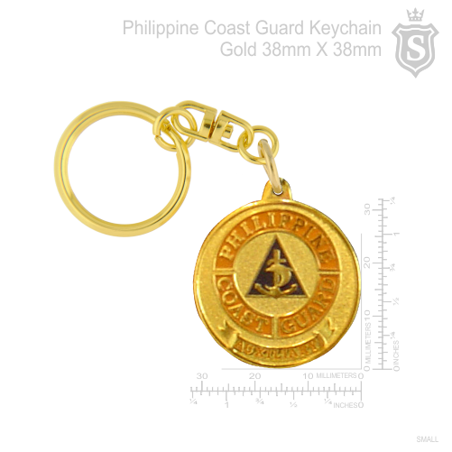 Philippine Coast Guard Keychain Gold 38mm