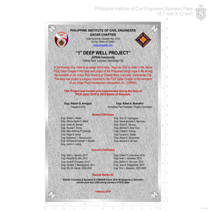 Philippine Institute of Civil Engineers Stainless Marker
