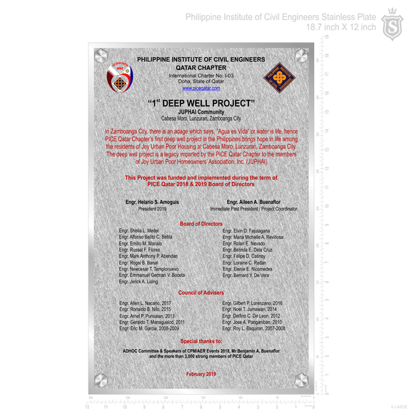 Philippine Institute of Civil Engineers Stainless Marker