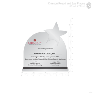 Crimson Sales Appreciation Award Plaque
