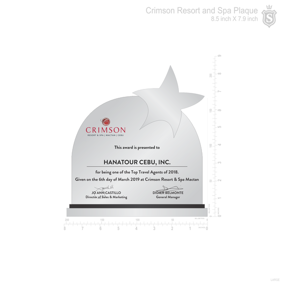 Crimson Sales Appreciation Award Plaque