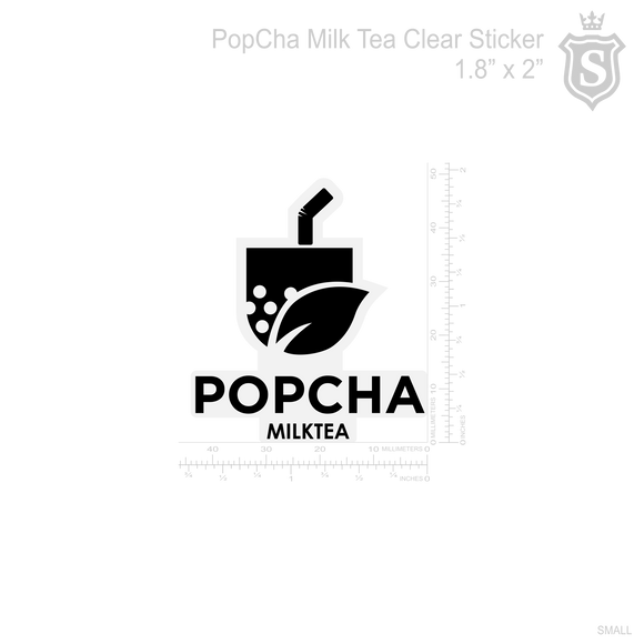 POPCHA MILK TEA CUP STICKER