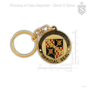 Province of Cebu Official Seal Keychain Gold 32mm