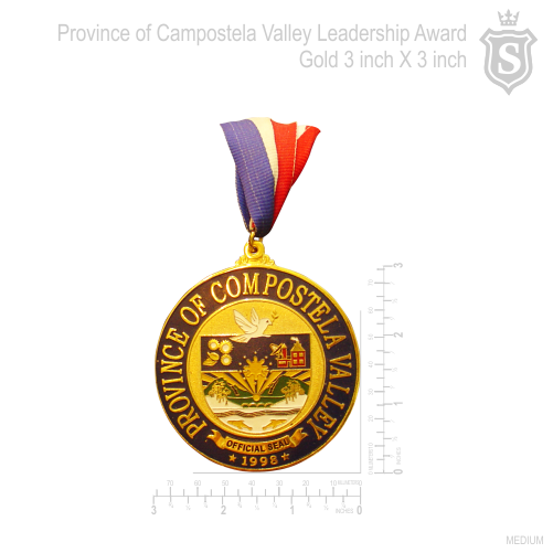 Province of Compostela Valley Leadership Award Gold 3 inch