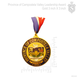Province of Compostela Valley Leadership Award Gold 3 inch