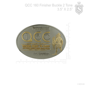 QCC 160 Finisher Race Buckle 3.5 x 2.5 inch 2 Tone
