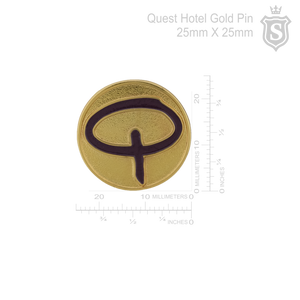 Quest Hotel Gold Pin
