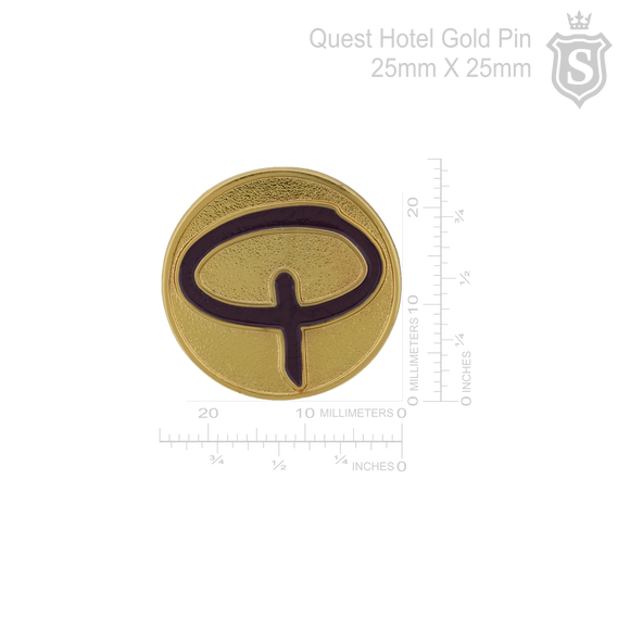 Quest Hotel Gold Pin