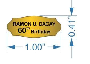 Brass Plate - Ramon Dacay 60th Birthday